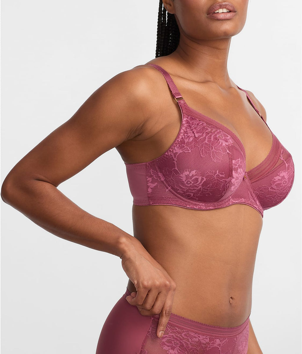 Fusion Lace Padded Plunge Bra