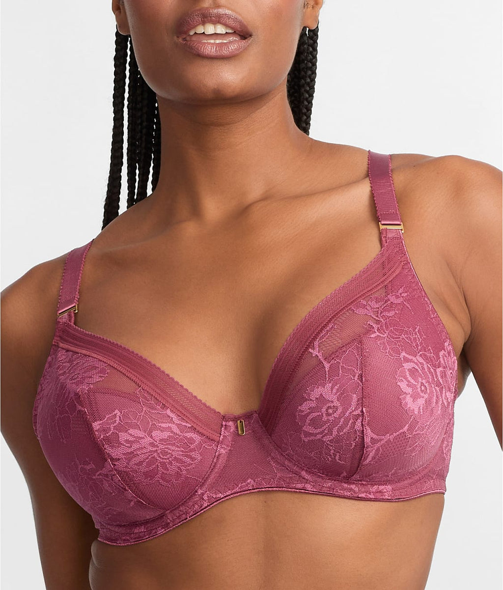 Fusion Lace Padded Plunge Bra
