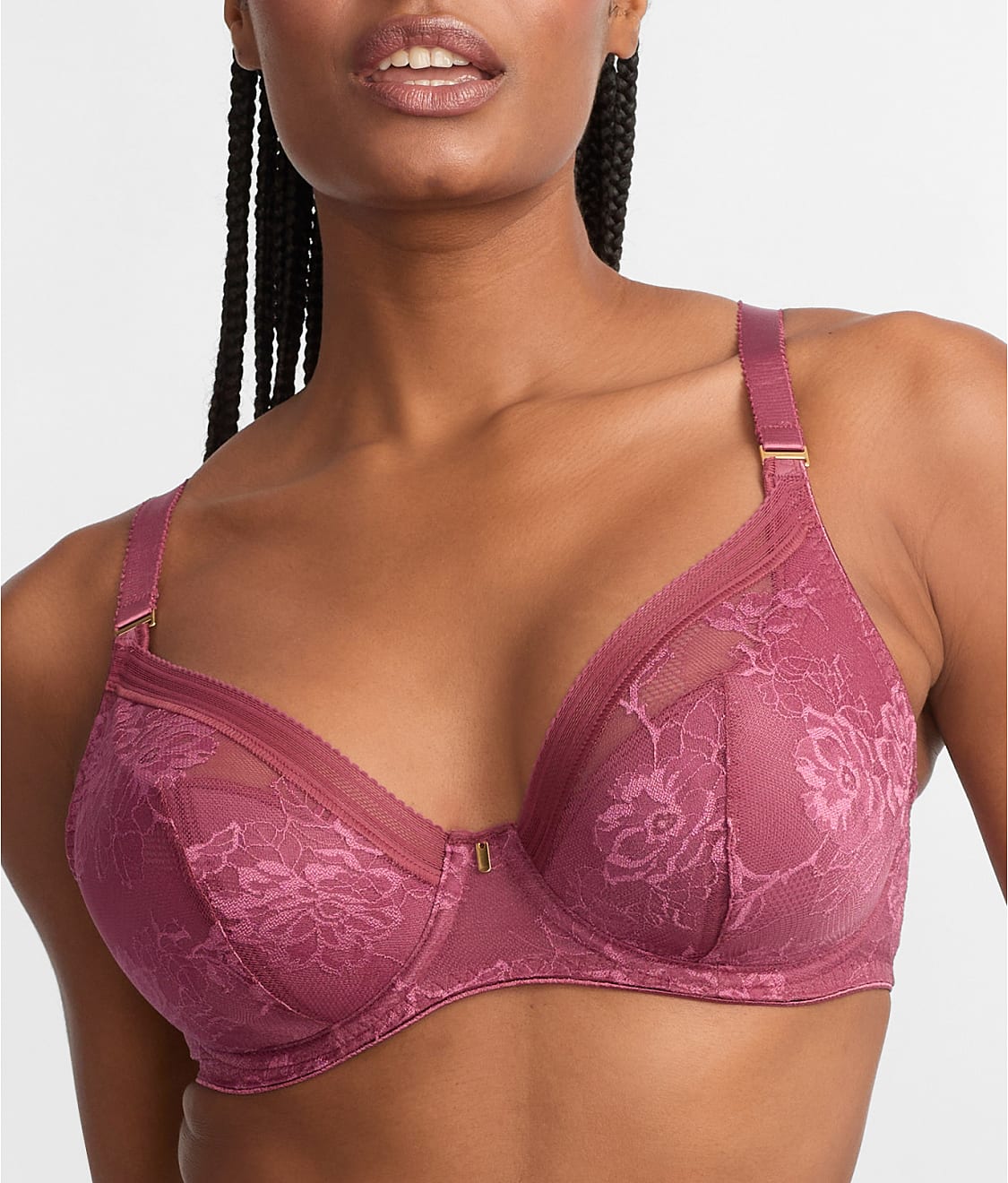 Fusion Lace Padded Plunge Bra
