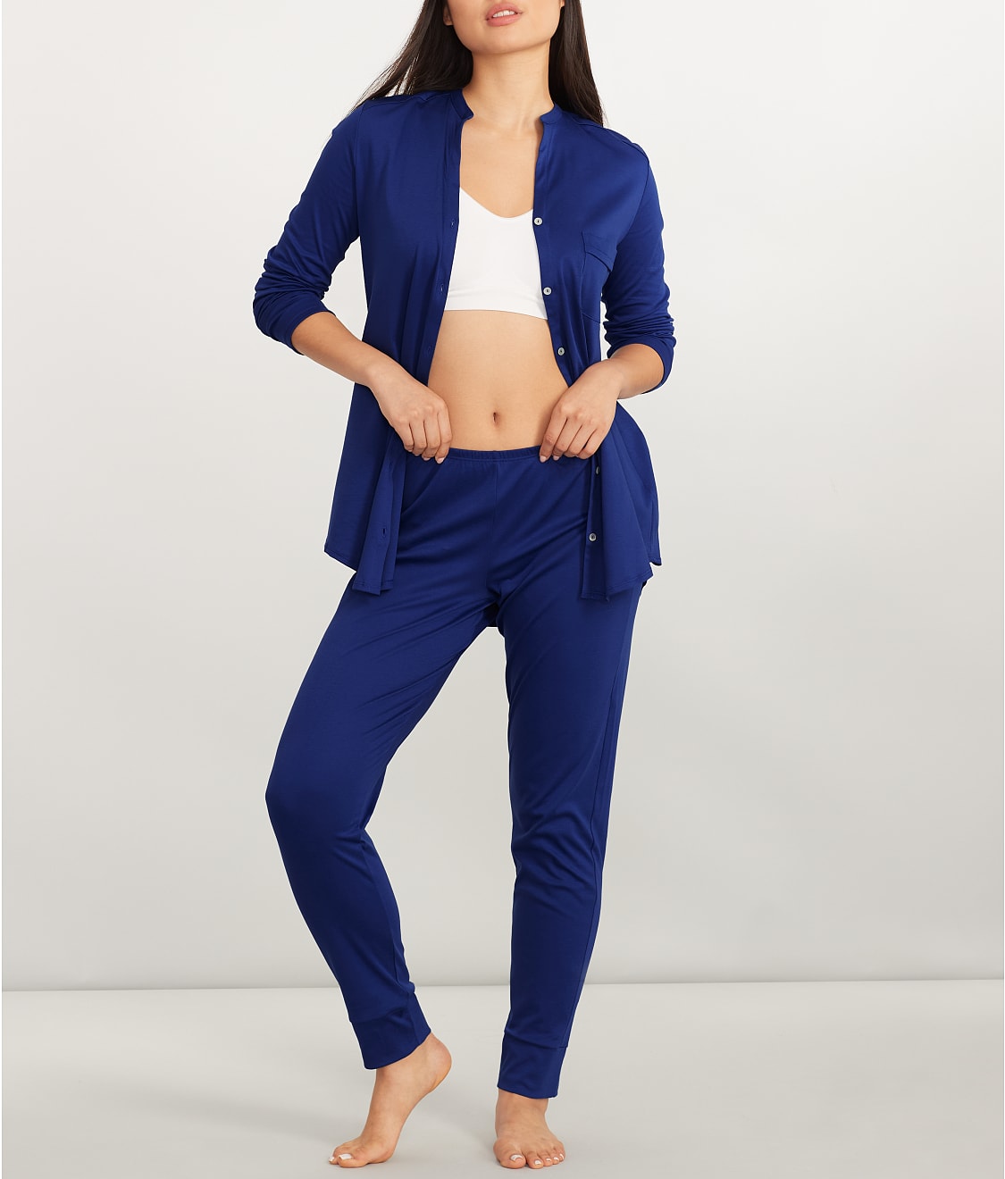 Pure Essence Button Front Soft Cotton Pajama Set