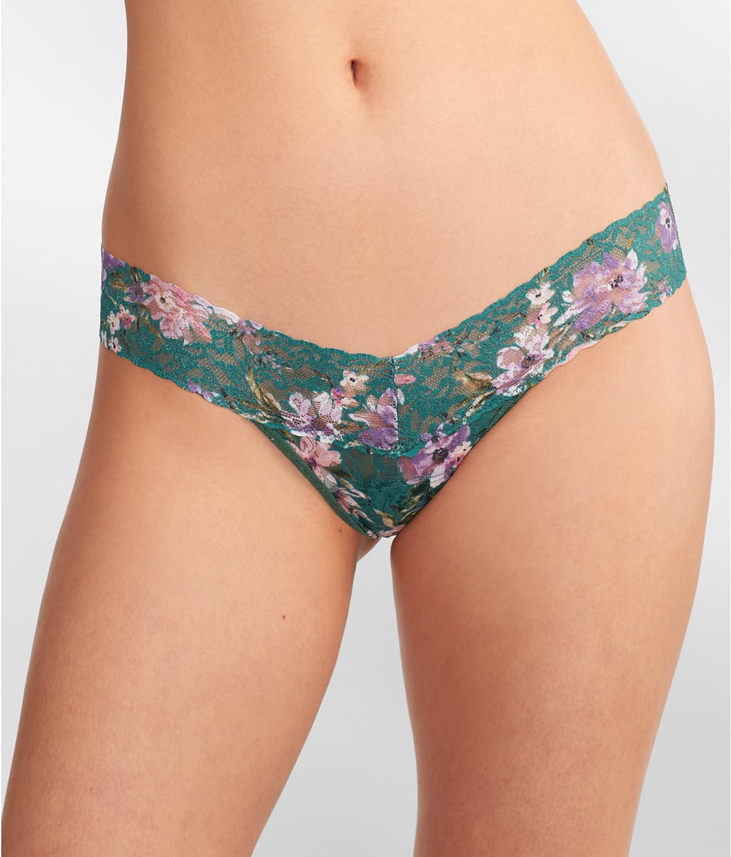 Signature Lace Low Rise Printed Thong