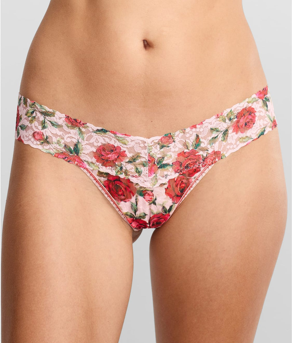 Signature Lace Low Rise Printed Thong