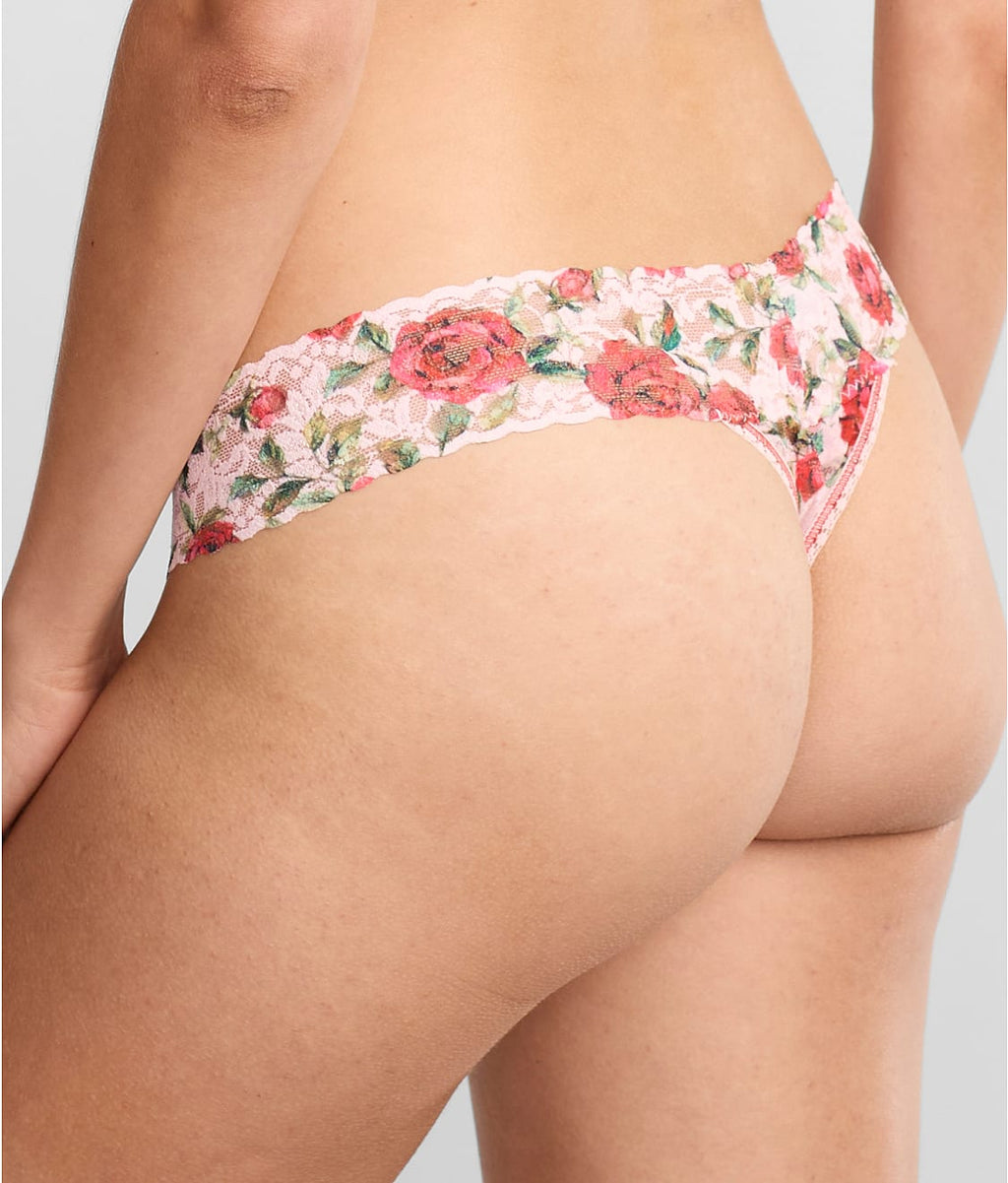 Signature Lace Low Rise Printed Thong
