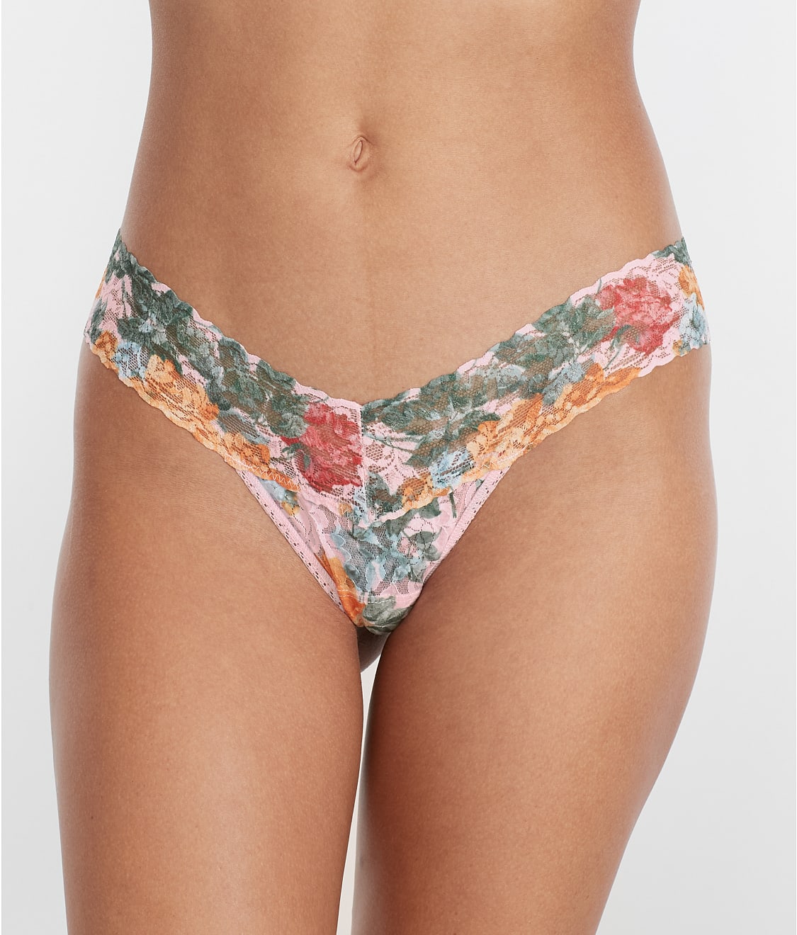 Signature Lace Low Rise Printed Thong