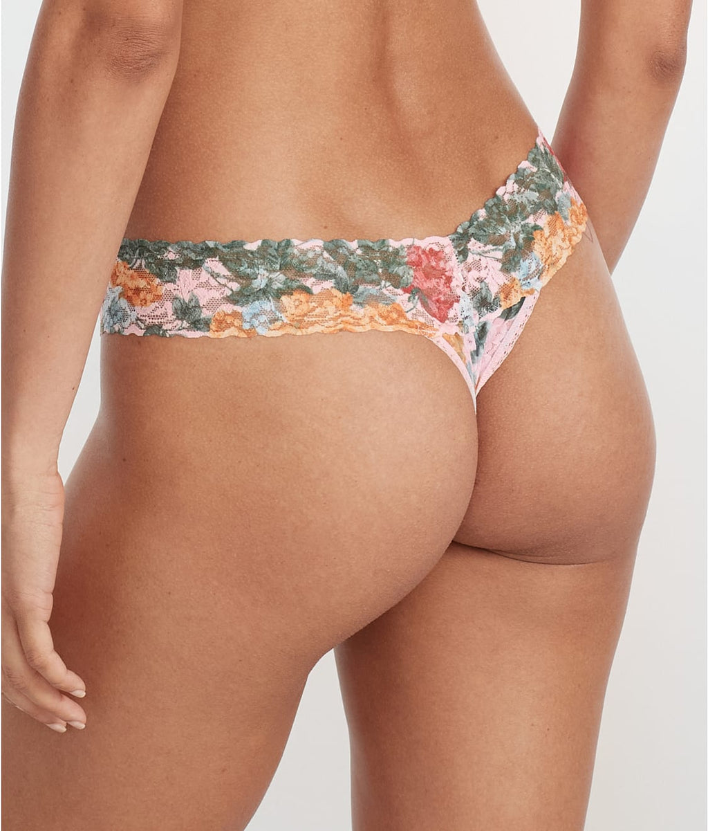 Signature Lace Low Rise Printed Thong