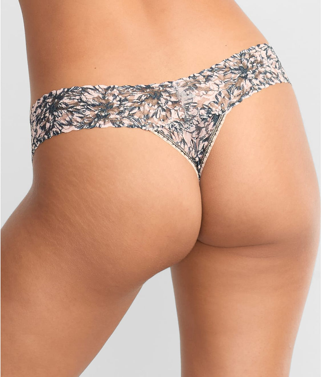 Signature Lace Low Rise Printed Thong