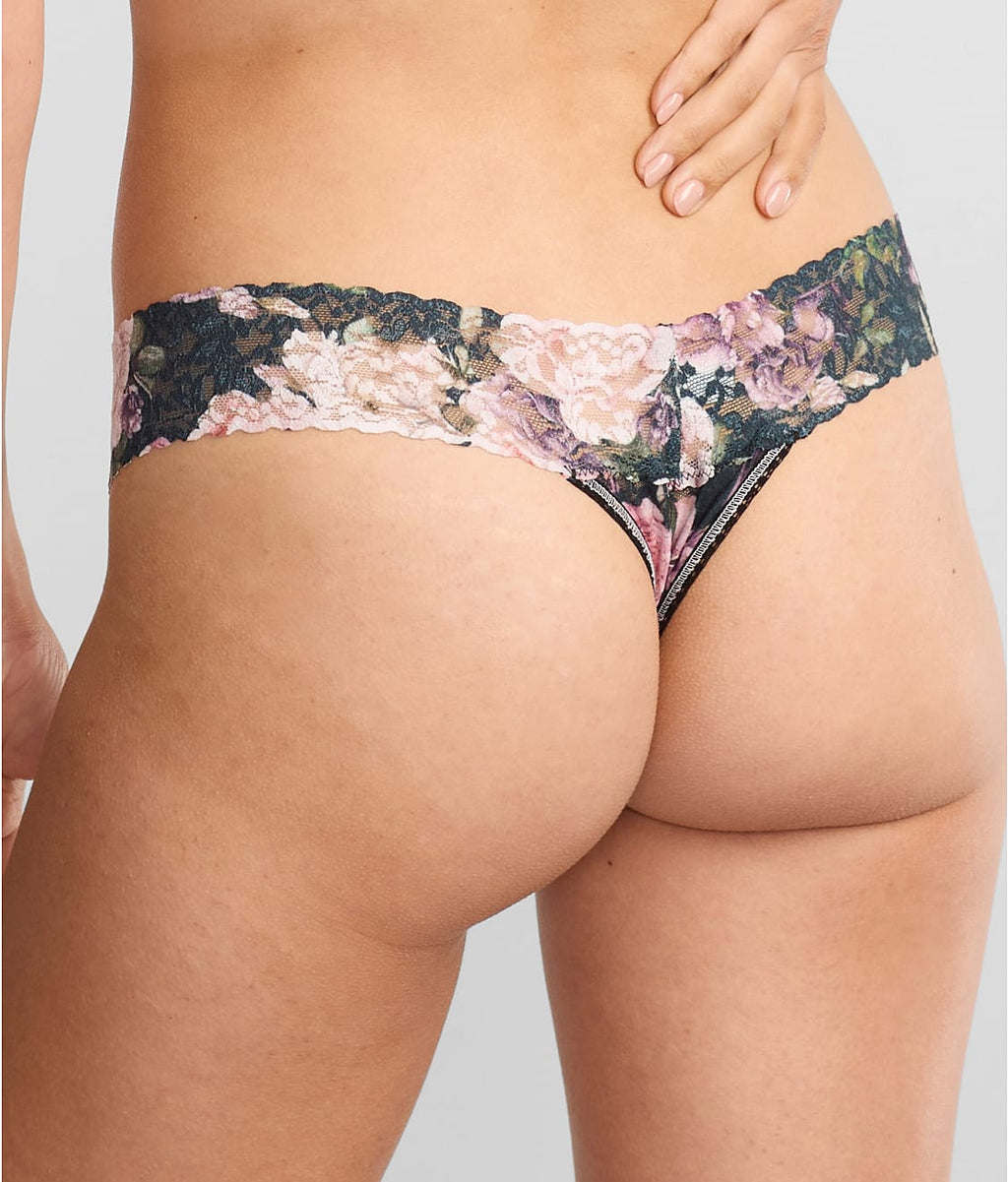 Signature Lace Low Rise Printed Thong