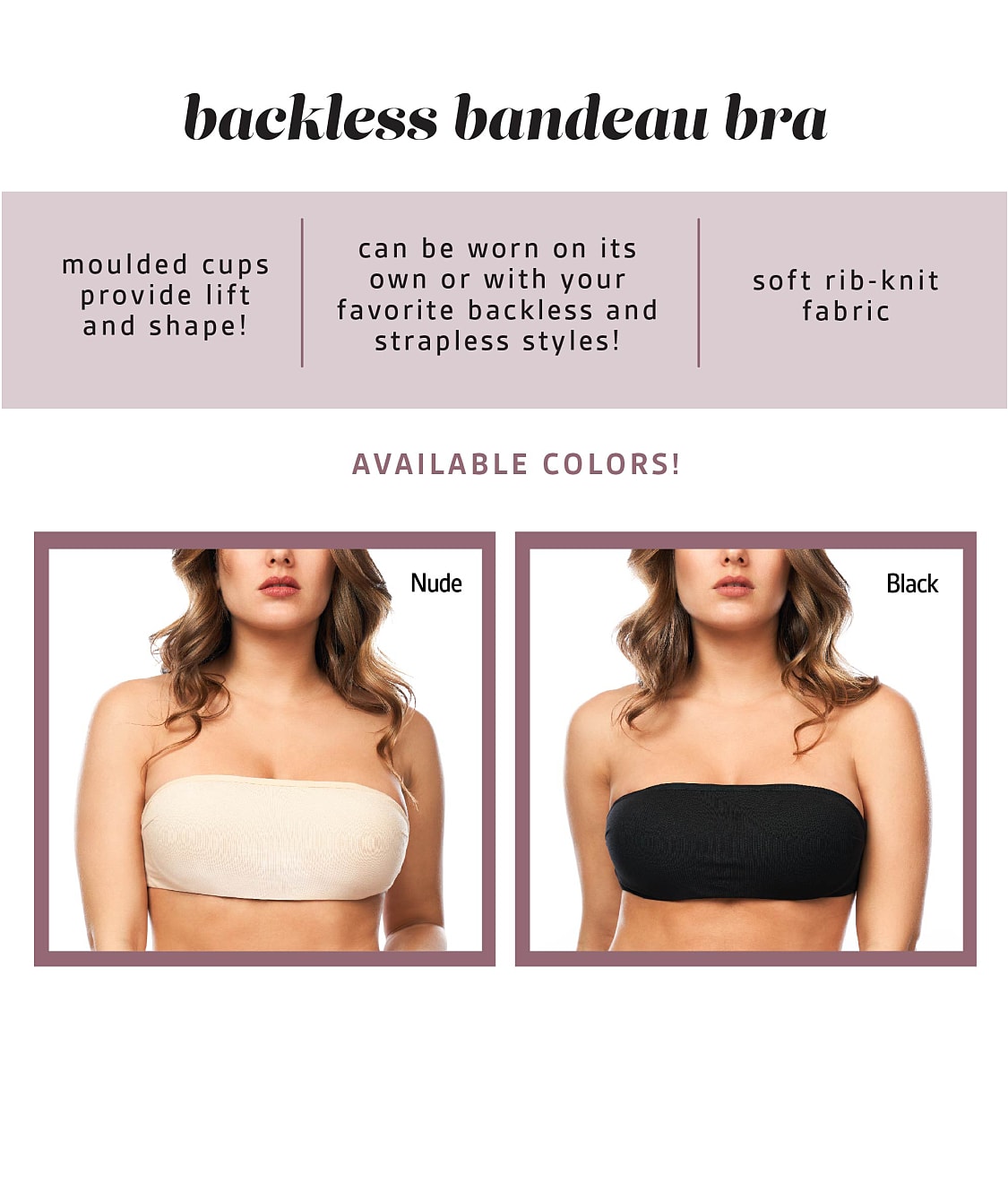 Backless Bandeau Wing Bra