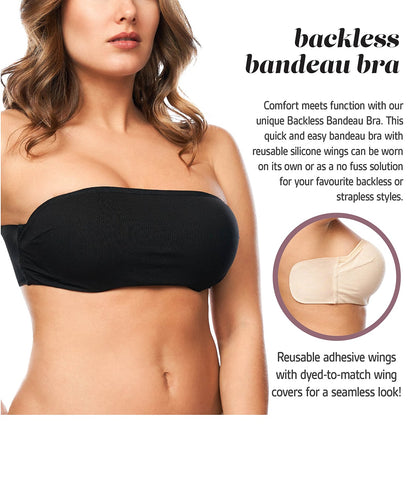 Backless Bandeau Wing Bra
