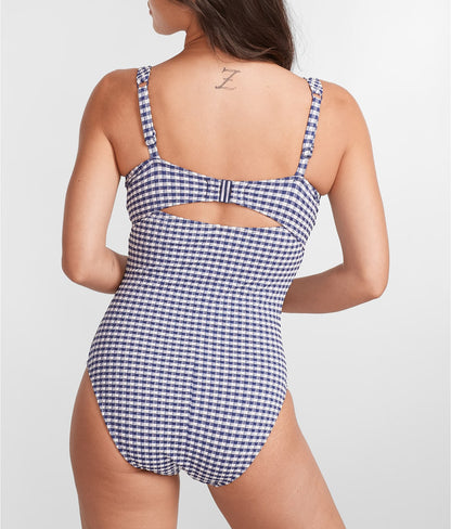 Gingham Paloma Underwire Balcony One-Piece Swimsuit