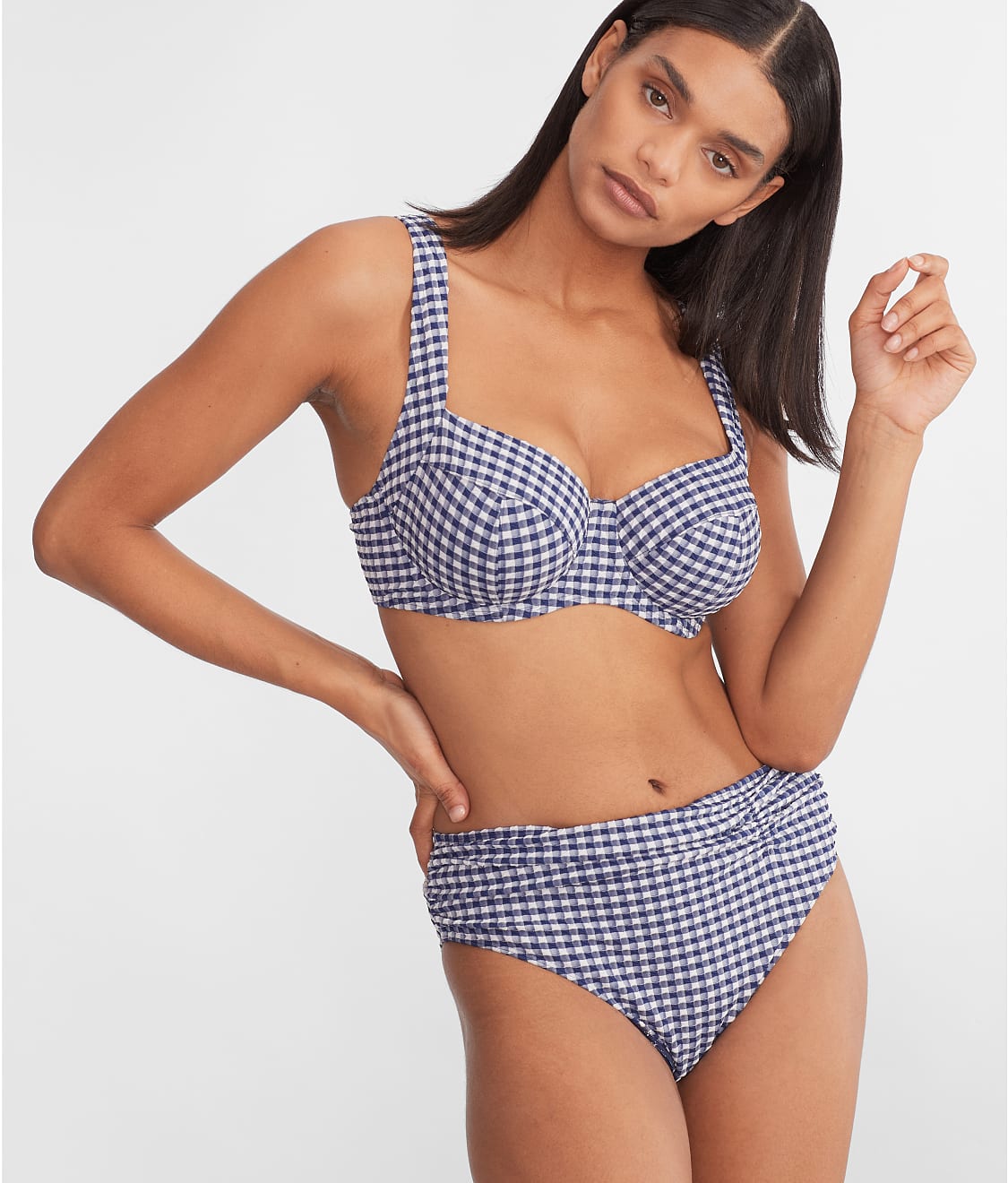 Gingham Olivia Underwire Balcony Bikini Top