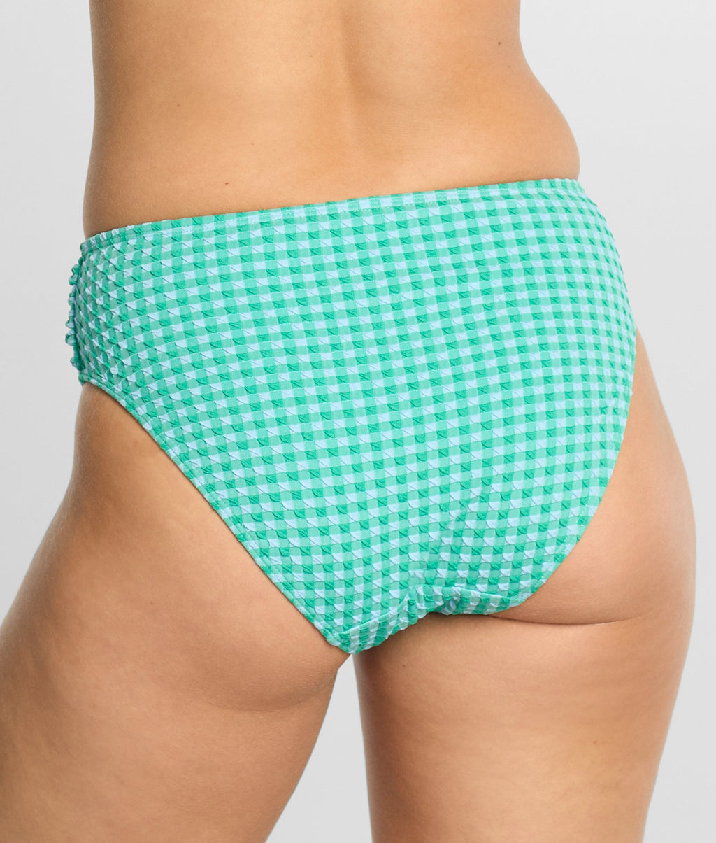 Gingham Midi Gather Bikini Bottom