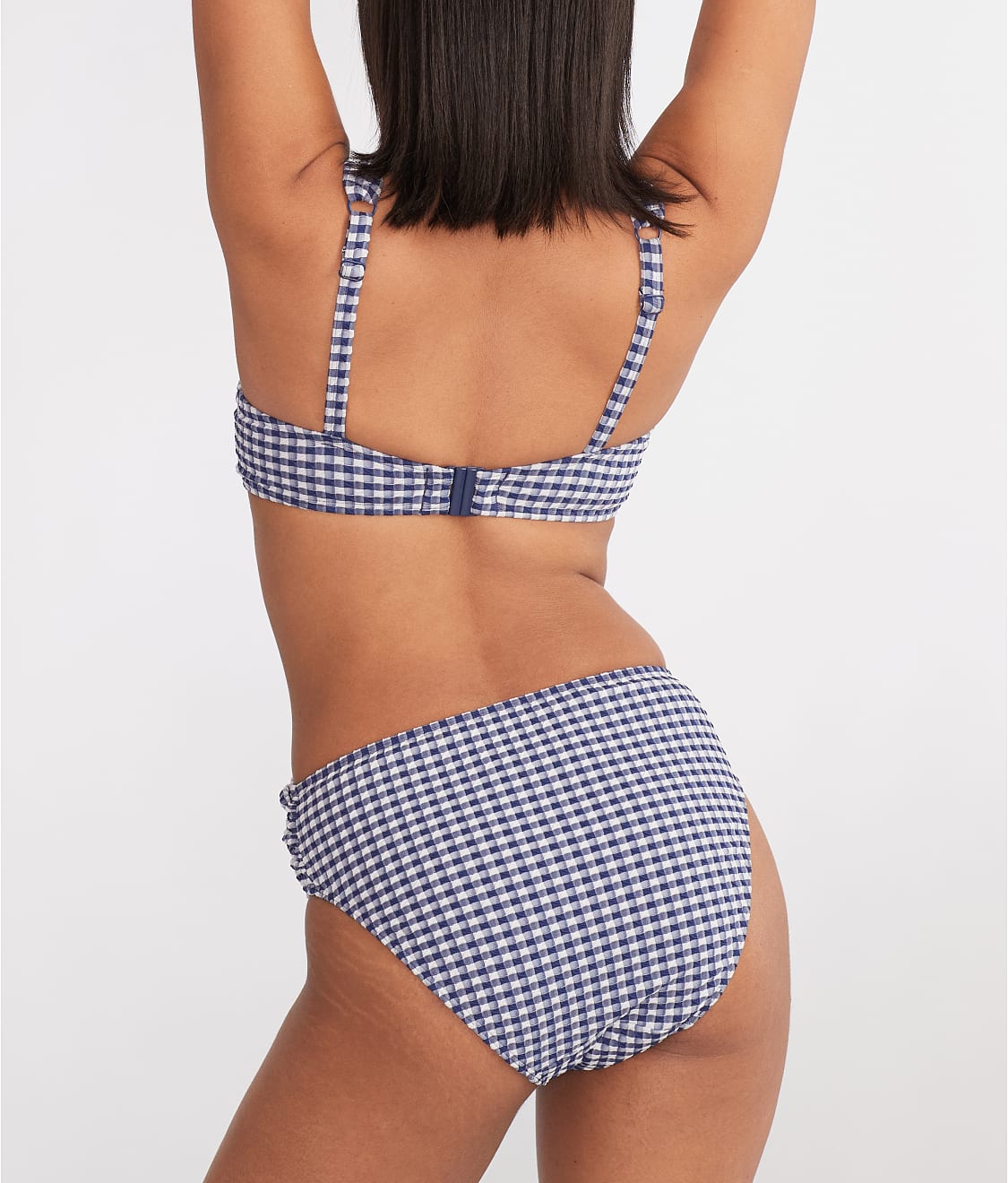 Gingham Midi Gather Bikini Bottom