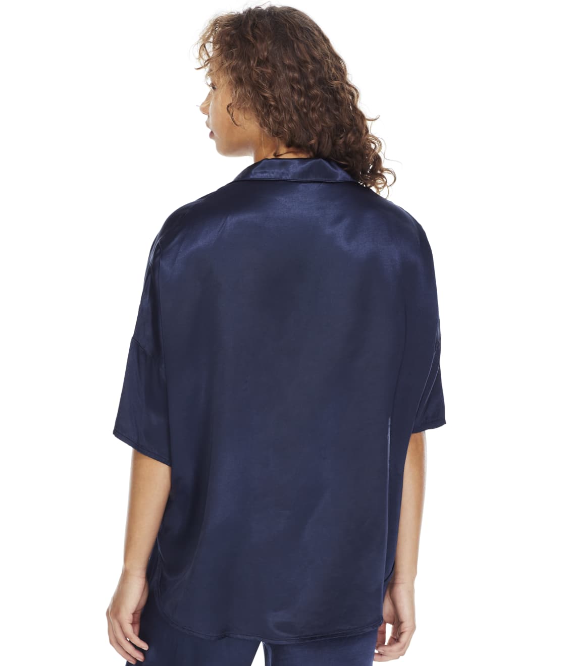 Fran Satin Notch Collar Pajama Top