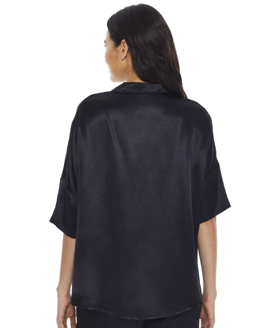 Fran Satin Notch Collar Pajama Top