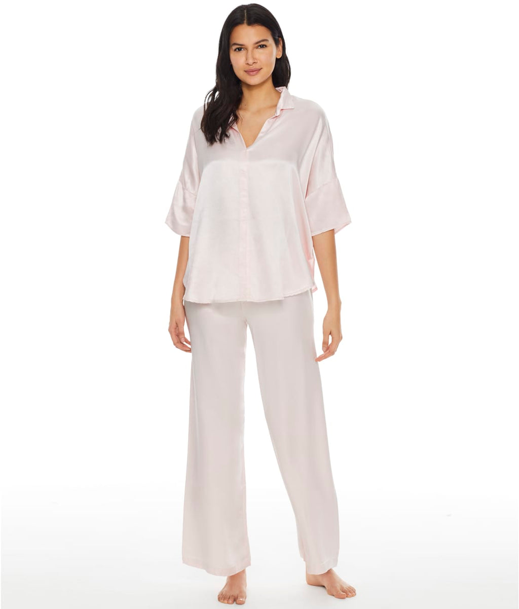 Fran Satin Notch Collar Pajama Top