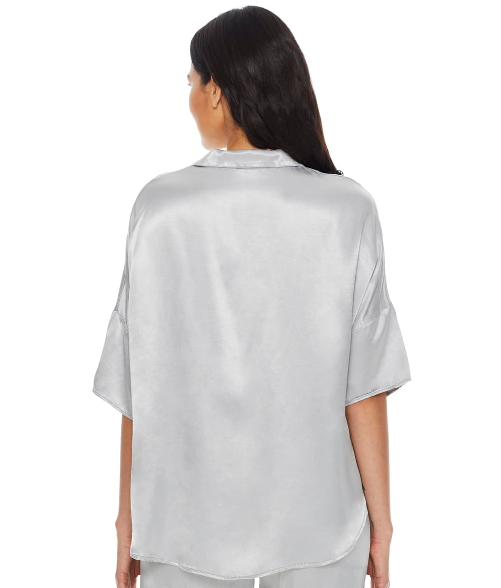 Fran Satin Notch Collar Pajama Top