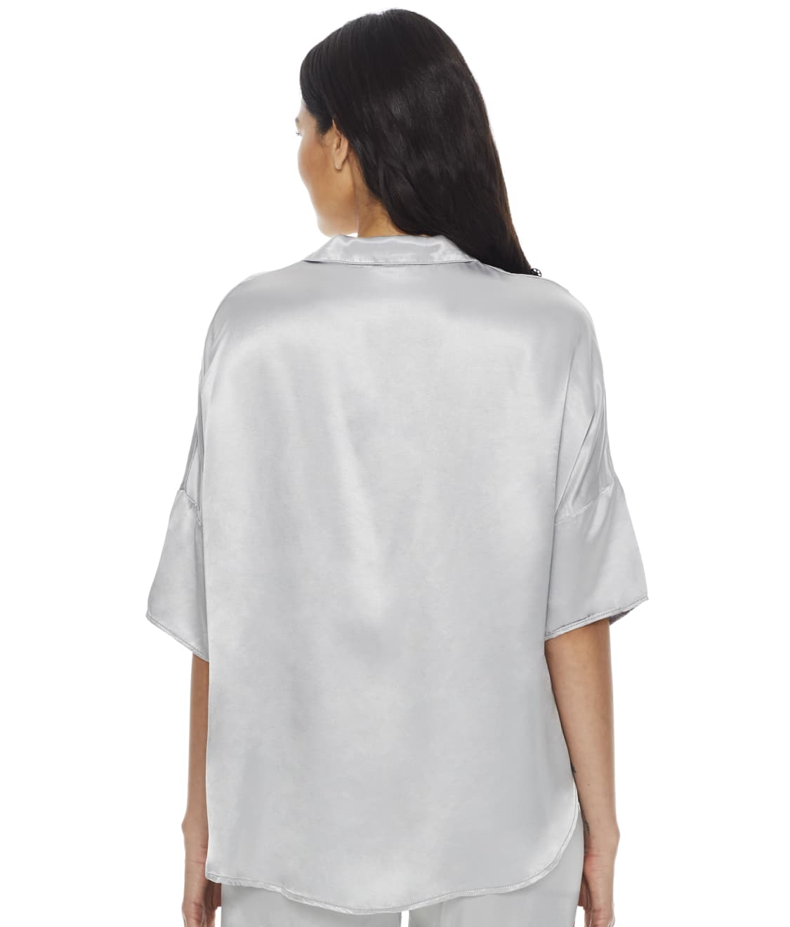 Fran Satin Notch Collar Pajama Top