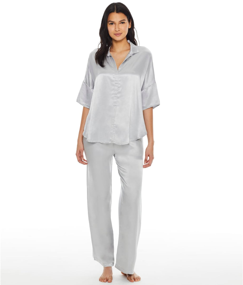 Fran Satin Notch Collar Pajama Top