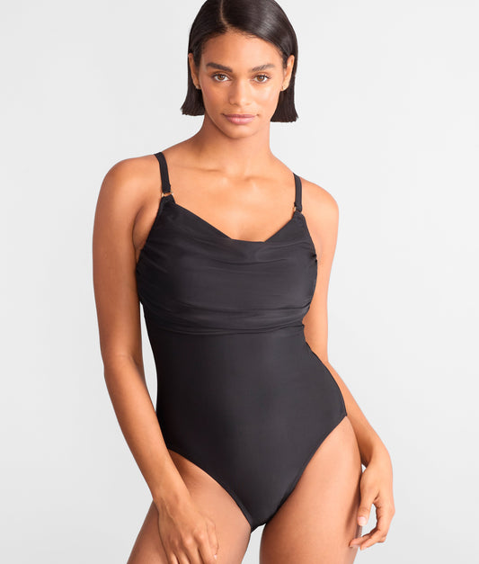 Mykonos Cowl Neck Control Underwire One-Piece Swimsuit
