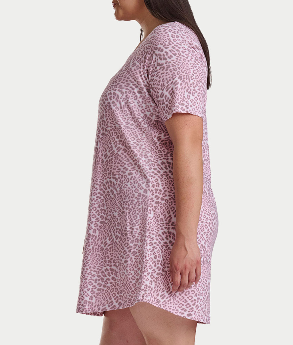 Plus Size Romantic Fields Elbow-Length Sleep Shirt