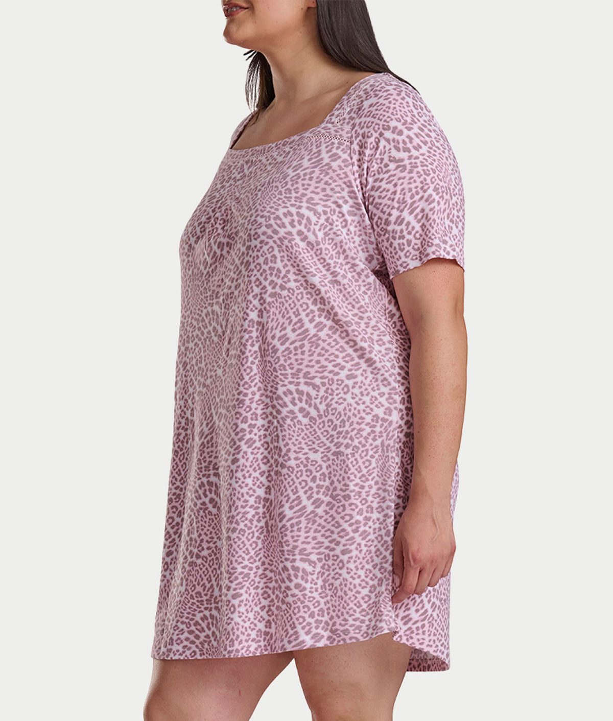 Plus Size Romantic Fields Elbow-Length Sleep Shirt