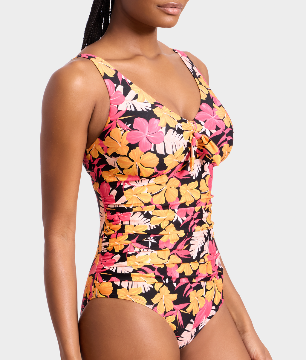 Tie Front Underwire One-Piece