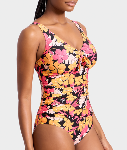 Tie Front Underwire One-Piece