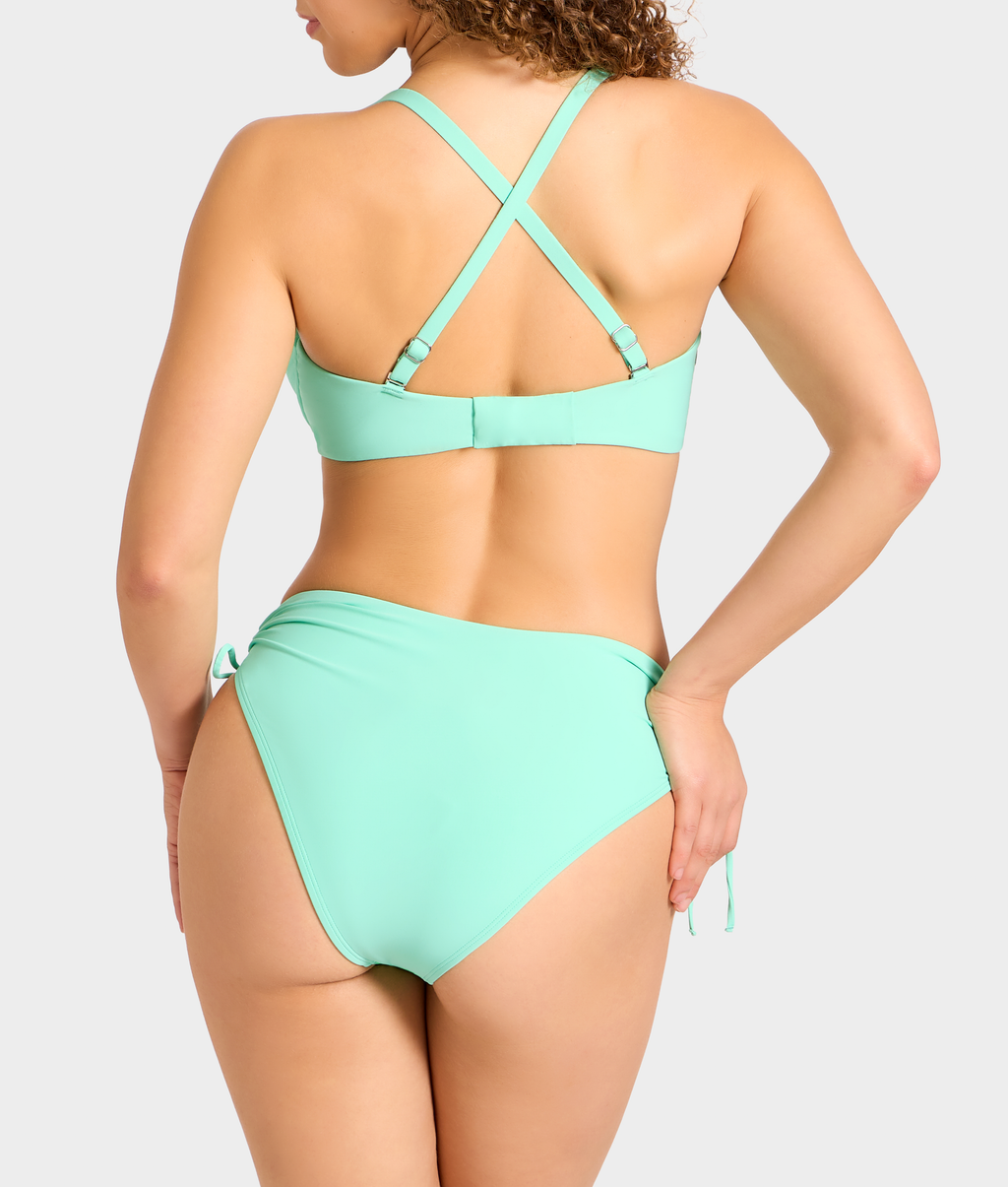 Adjustable Shirring Underwire Bikini Top