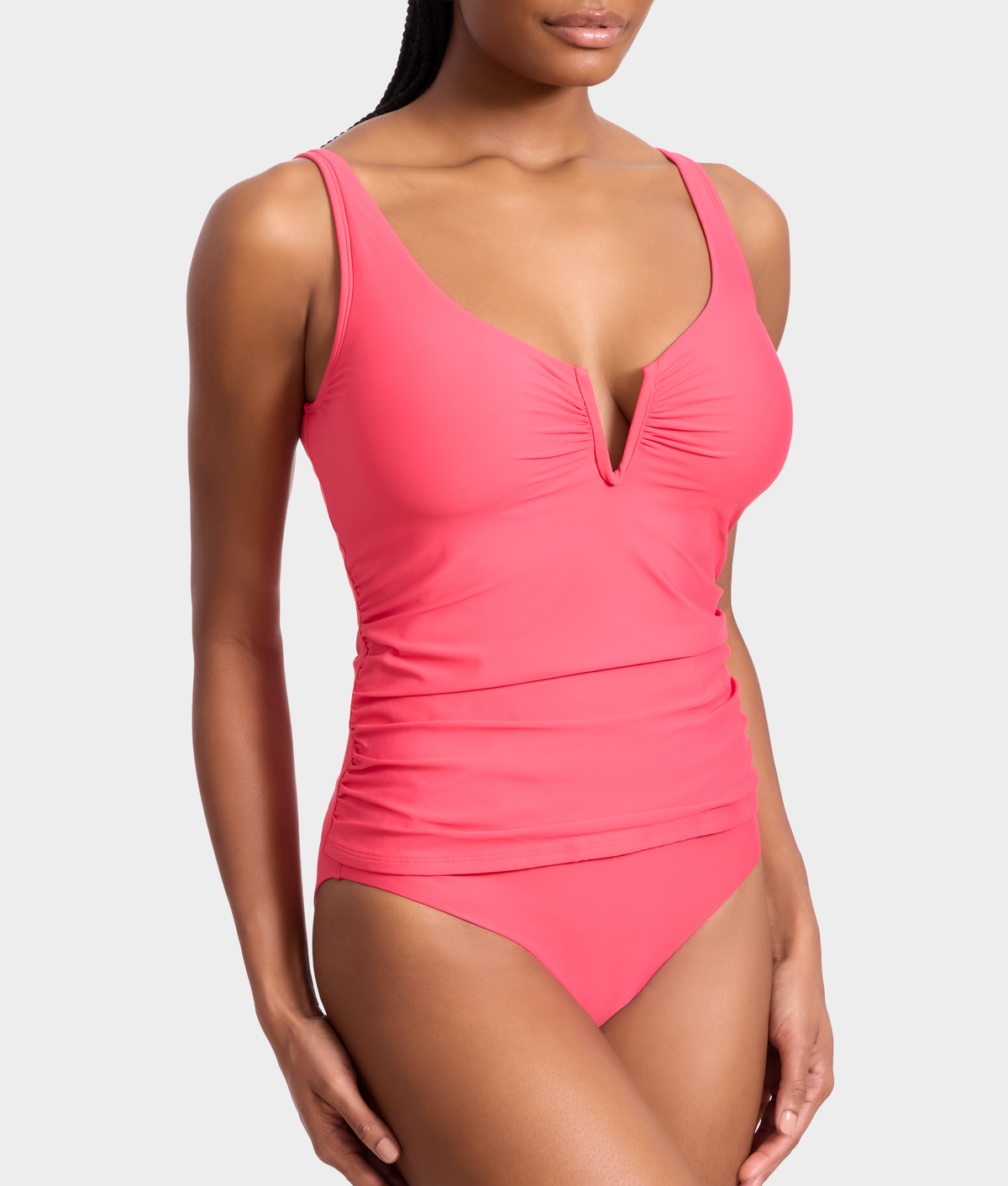 V Front Underwire Tankini Top