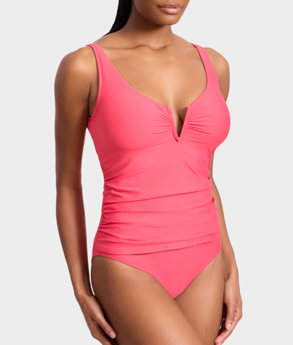 V Front Underwire Tankini Top