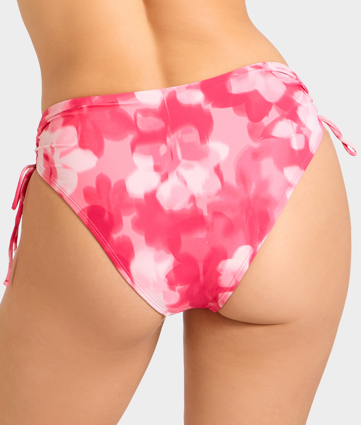Adjustable Side Shirring High-Waist Bikini Bottom