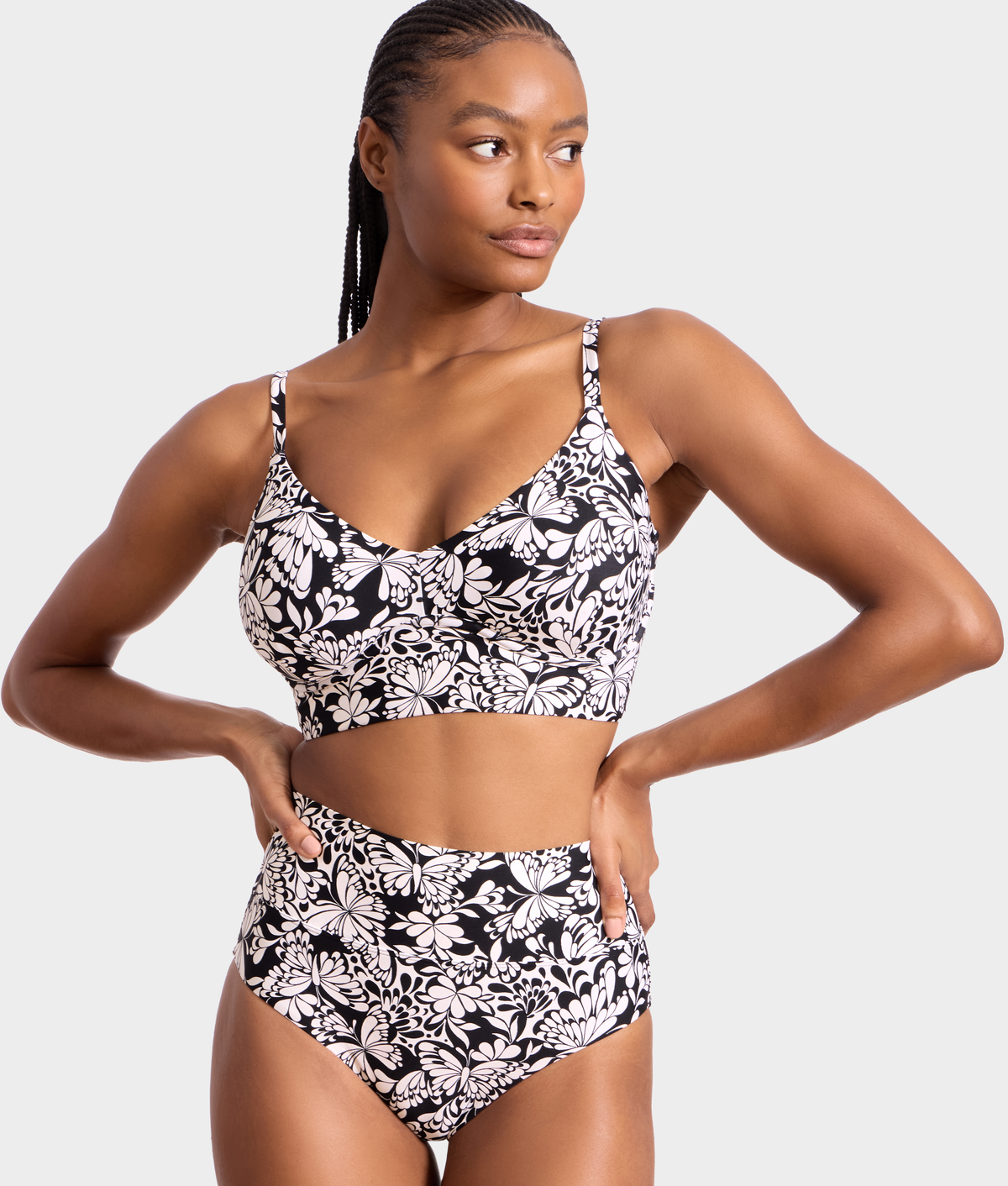 High-Waist Fold-Over Bikini Bottom