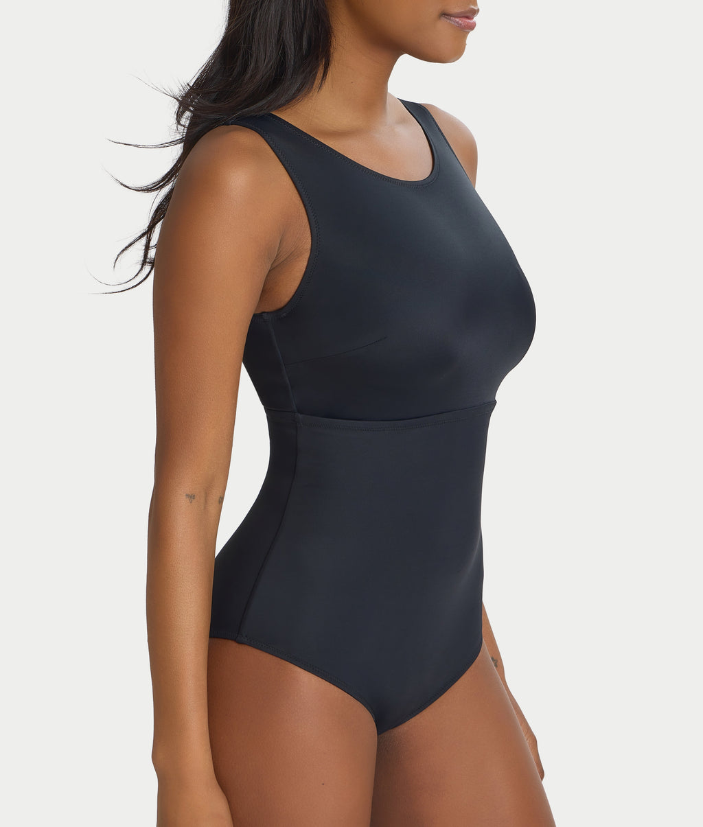 The Slimming High-Neck Underwire One-Piece Swimsuit