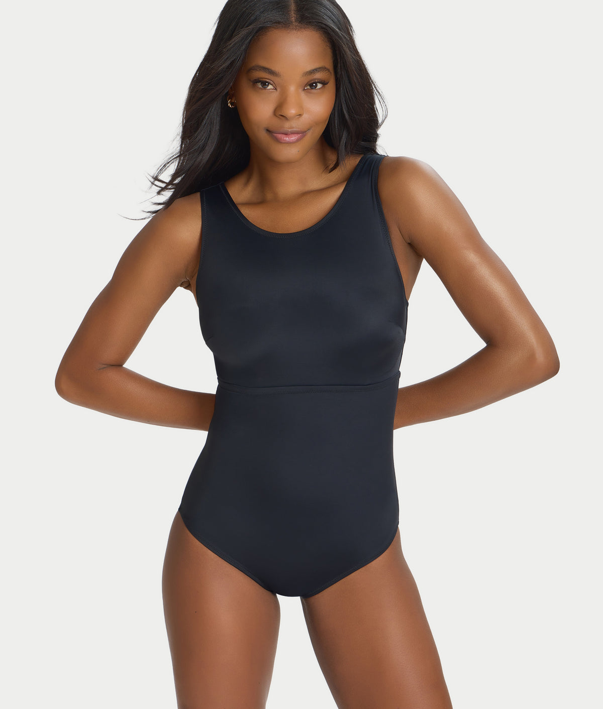 The Slimming High-Neck Underwire One-Piece Swimsuit
