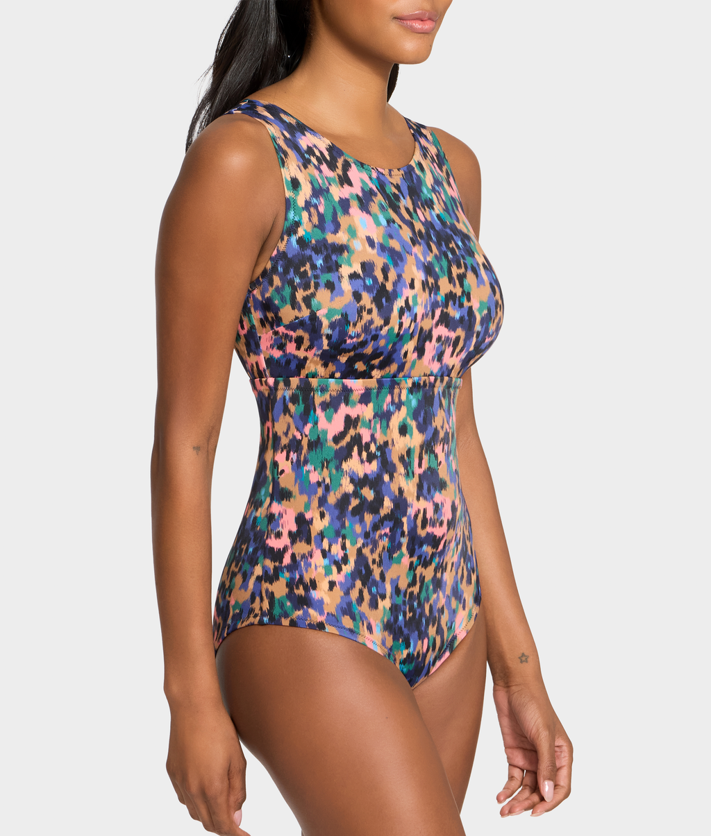 The Slimming High-Neck Underwire One-Piece Swimsuit