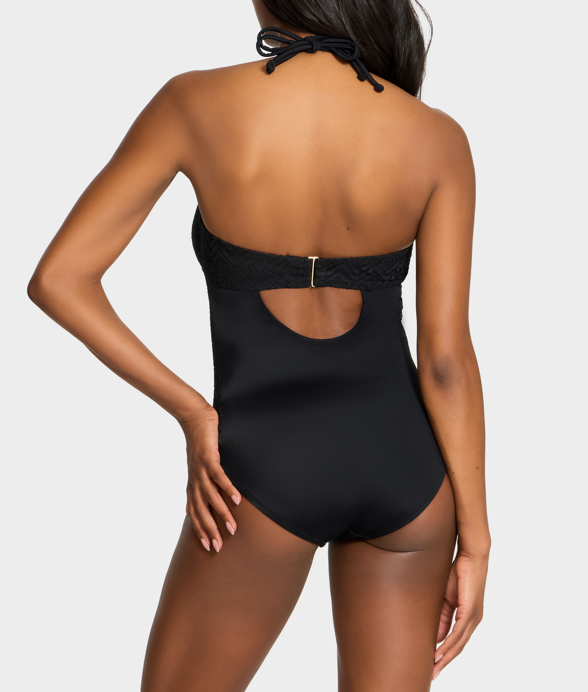 The Slimming Underwire Crochet One-Piece Swimsuit
