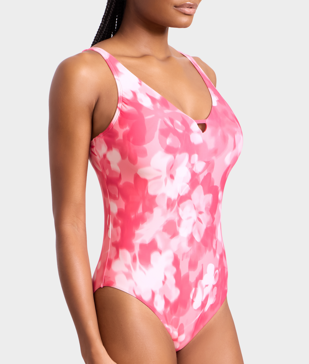 V Front Underwire One-Piece Swimsuit