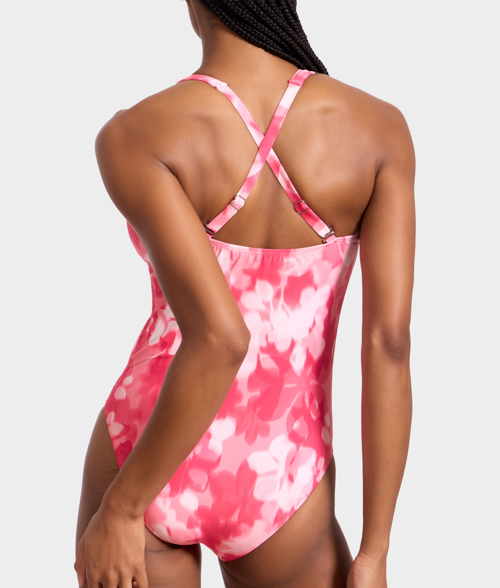 V Front Underwire One-Piece Swimsuit