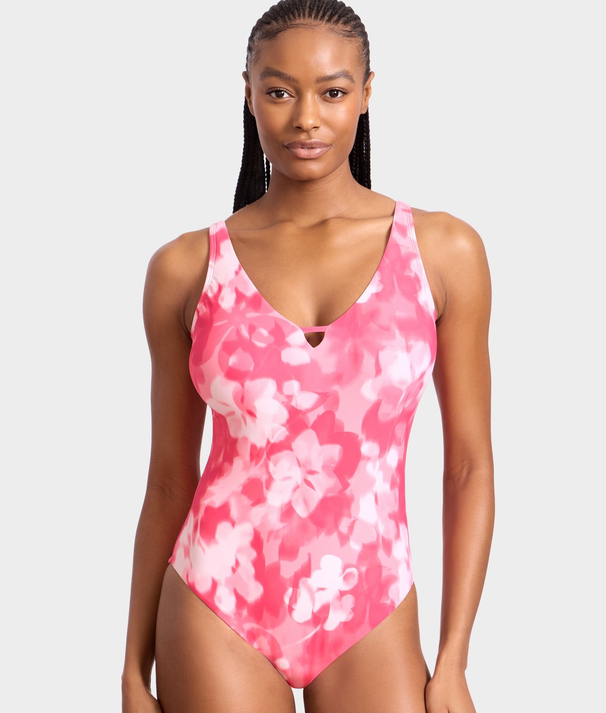 V Front Underwire One-Piece Swimsuit