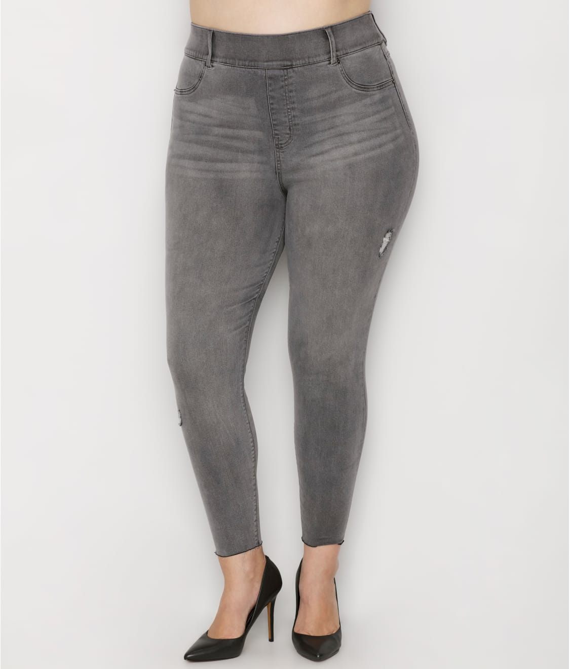 Distressed Denim Leggings