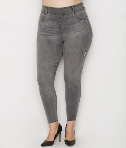 Distressed Denim Leggings