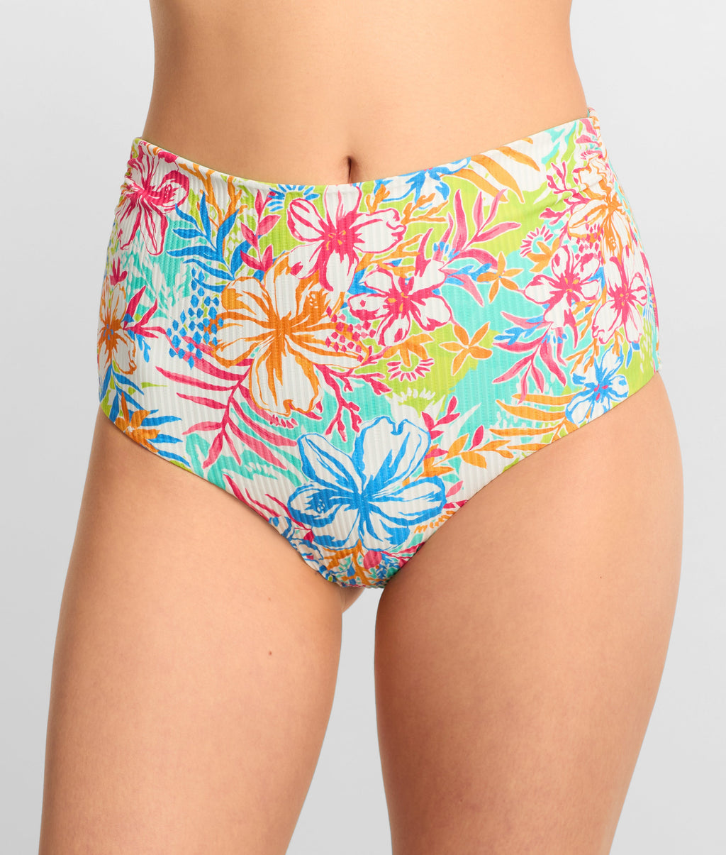 Capri Fold-Over High Waist Bikini Bottom