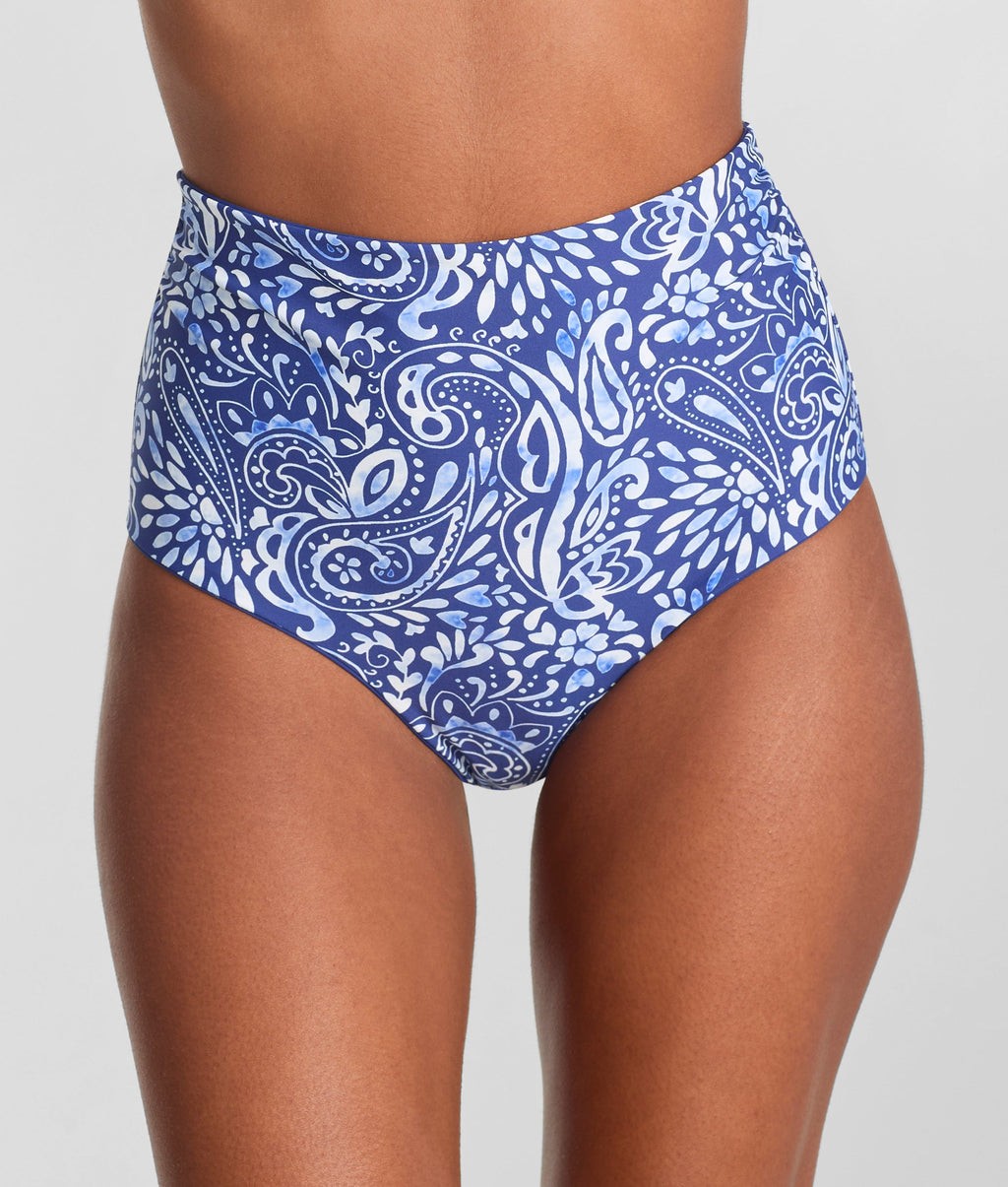 Capri Fold-Over High Waist Bikini Bottom