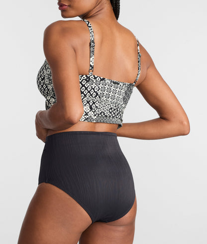 Capri Fold-Over High Waist Bikini Bottom