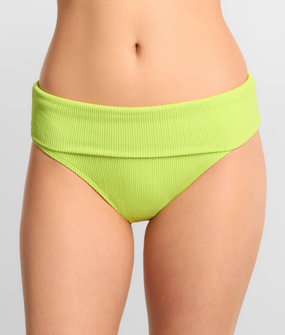 Pacifica Hannah Fold-Over High-Waist Bikini Bottom