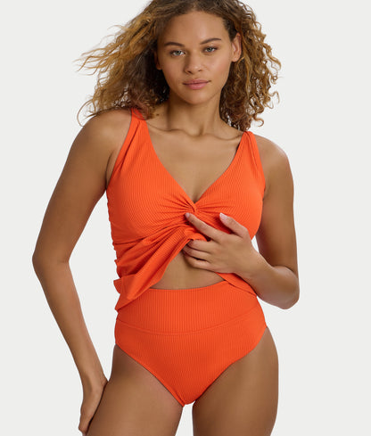 Hannah Fold-Over High-Waist Bikini Bottom