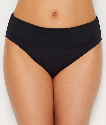 Hannah Fold-Over High-Waist Bikini Bottom