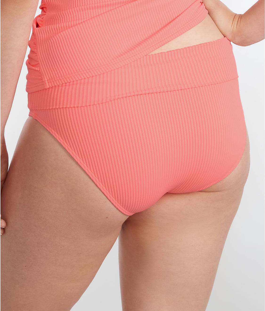 Hannah Fold-Over High-Waist Bikini Bottom