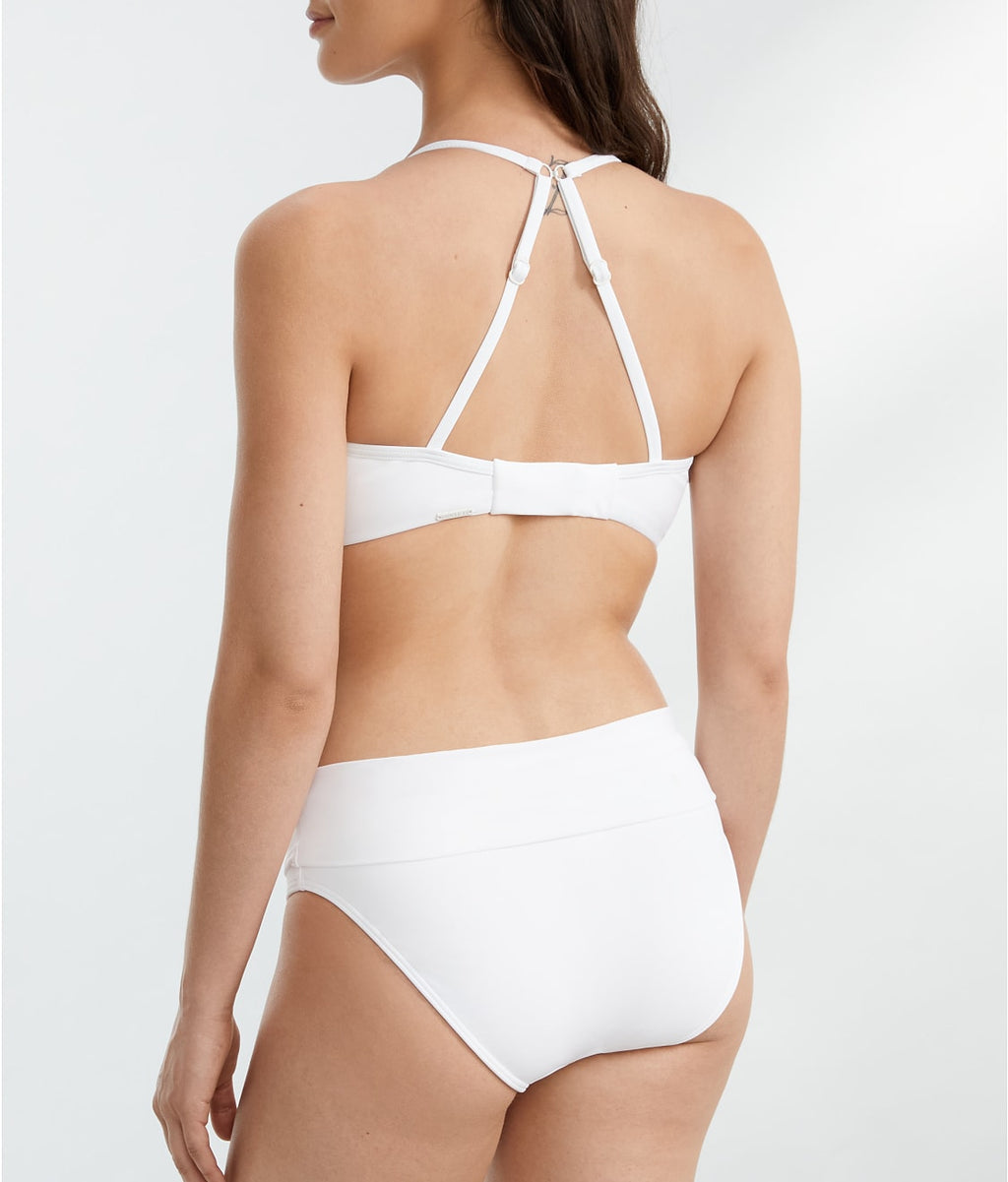 Hannah Fold-Over High-Waist Bikini Bottom